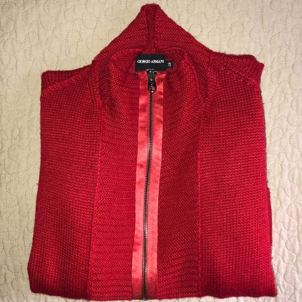 Giorgio Armani zip up sweater